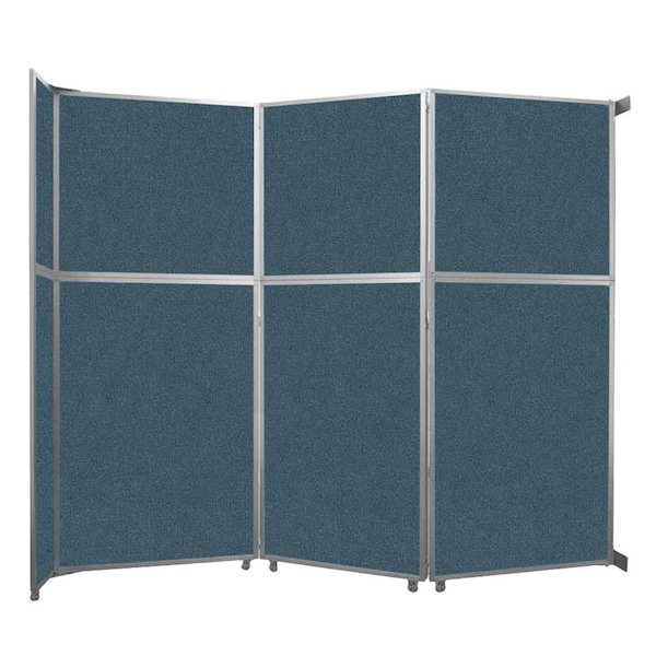 Operable Wall Folding Room Divider 11'9" x 10'3/4" Caribbean Fabric
